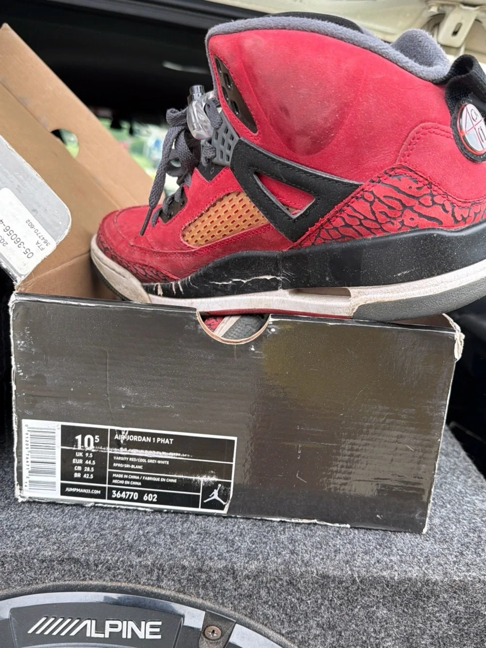 Jordan Red and Black Men's Sneakers